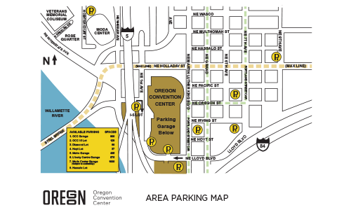 Moda Center at the Rose Quarter Parking Map