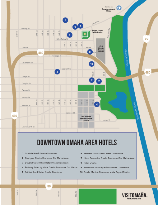 DoDIIS Omaha Hotels Map
